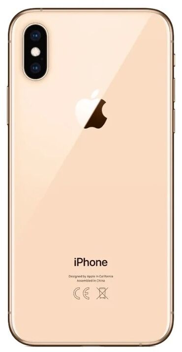 Apple iPhone: IPhone Xs, Б/у, 64 ГБ, Золотой, Защитное стекло, Чехол, Коробка, 79 %