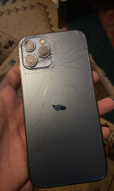 жалал абад телефон: IPhone 12 Pro Max, Колдонулган, 128 ГБ, Pacific Blue, Каптама, 72 %