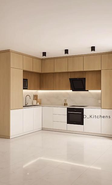 silver kitchen: Кухонный гарнитур, Новый, Дерево, Бесплатная доставка — 1