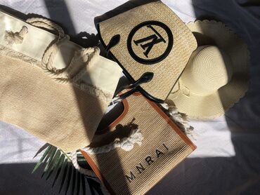 тележка сумка: Продаю пляжные сумочки из натуральной соломы
