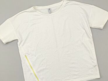 białe t shirty ze złotym nadrukiem: T-shirt, L, stan - Dobry