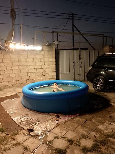 Şişmə hovuz – dairəvi model - Material: qalın, sərt PVC və vinil