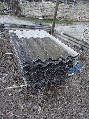 sintepon material: Dalğalı şifer dam örtüyü vərəqləri - Material: dalğalı şifer (sement — 1