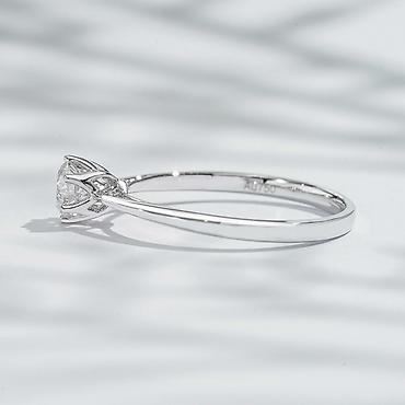 Үлпөт көйнөктөрү жана аксессуарлар: 💍 Кольцо из белого золота 750 пробы с лабораторным бриллиантом • — 5