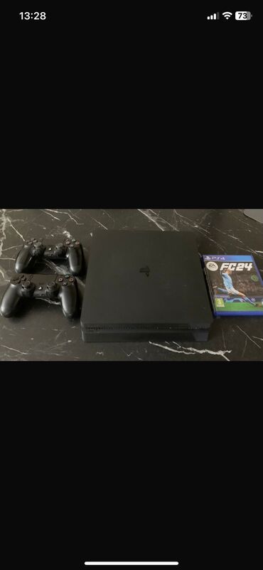 PS4 (Sony Playstation 4): Playstation 4 Slim 500 GB Fc24 oyun hediyye butun kabeller var 2