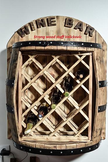nocne komode: Bure polica za vino svetleća 75x43x90 cm Ručne izrade /handmade — 1