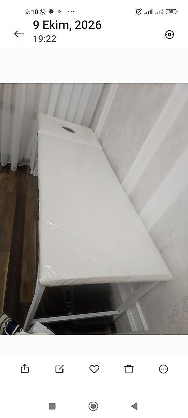 masaj sekilleri: Kosmetoloji/massaj çarpayısı - Rəng: ağ - Material: metal karkas — 1