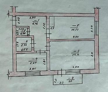 ленина: 2 комнаты, 43 м², Индивидуалка, 2 этаж, Старый ремонт — 10