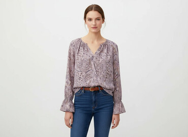 fioletowa bluzki reserved: Women's blouse, size M