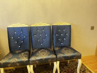 ağaç satış: Qonaq otağı üçün, İşlənmiş, rəng - Göy Stul