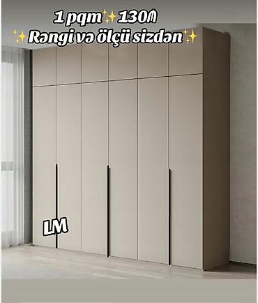 skaf satilir: Düz dolab, Yataq otağı üçün, Qarderob, Açılan, Korpuslu, 6 qapı — 1