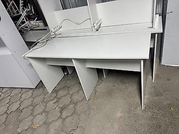 Ашкана үчүн отургучтар: Конок бөлмөсү үчүн үстөл жана отургуч, Колдонулган, түсү - Ак — 4