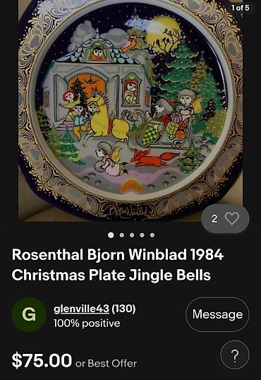 Ostali antikviteti: Tanjir nov Rosenthal za na zid 1984gid.Bjorn Winblad. Kolekcionarski — 3