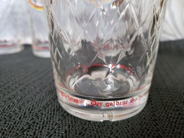 Čaše: Case nove za vino,zlatni Sachsenhauser Nemacke 80te. Retke case,sve — 9
