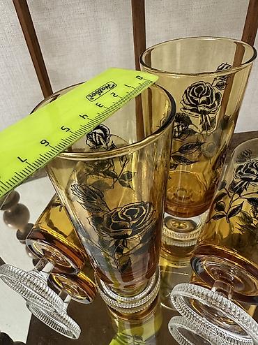 очки зрение: Винтажные фужеры «Адерия» из янтарного стекла производства Япония! 🔥 — 5