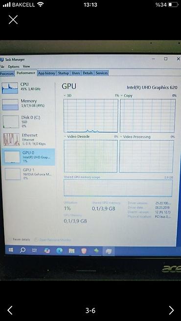 acer i3: Acer noutbuk – texniki göstəricilər - Prosessor: Intel Core i3-8130U — 2