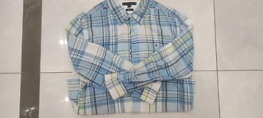 купить джинсовую рубашку: Мужская рубашка, L, Tommy Hilfiger, Б/у, цвет - Голубой — 1
