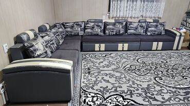 Угловые диваны: Угловой диван, C подушками — 3