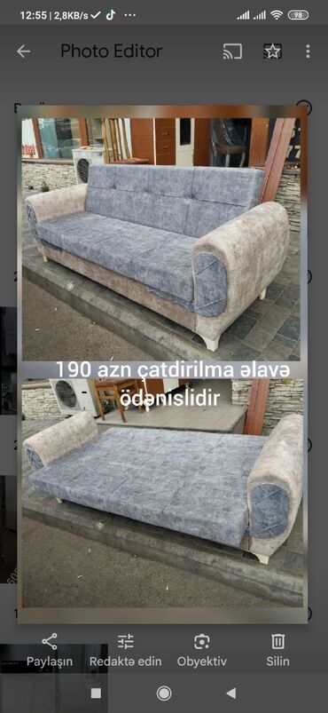 Sifarişlə divanlar: Künc divan, Parça, Bazalı, Açılan, Kitab — 19