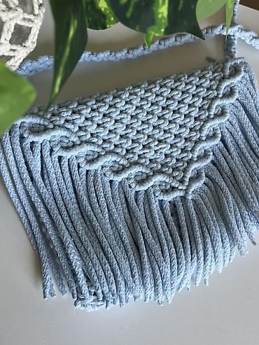 parfois çanta: Makrame toxunuşlu çiyin çantası - Material: qalın pambıq makrame ipi — 1