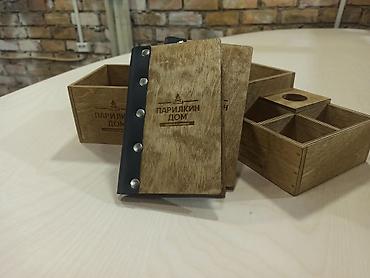 Другие услуги: Лазерная резка и гравировка : Шкатулки Салфетницы из дерева Бейджи — 4