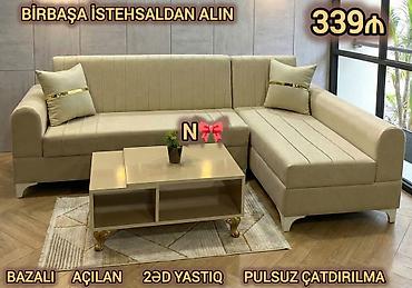 Divanlar: Satılır: *BİRBAŞA İSTEHSALDAN KÜNC DİVAN* Qeyd:*YENİDİR*🤍 Ölçüsü — 1