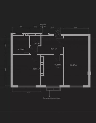 элит хаус квартиры: 2 комнаты, 5 м², Элитка, 11 этаж, ПСО (под самоотделку)