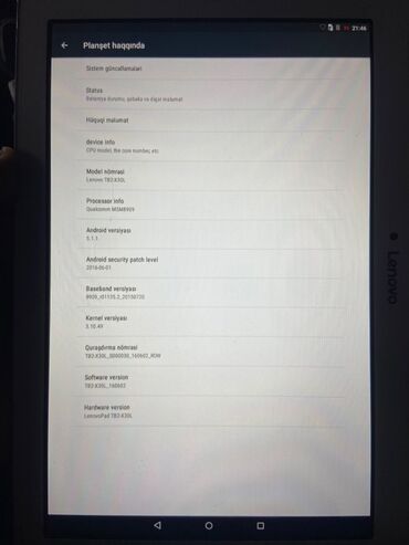 ipad 4 qiymeti: Lenovo planshet
Ishlenmeyib