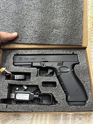 детский игрушки для мальчиков: Электрический страйкбольный пистолет-Glock17 (9×19) в комплекте. На — 1