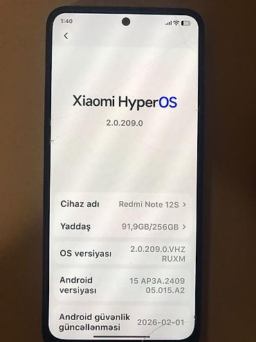 poco f4 pro: Redmi Note 12S, 256 GB, rəng - Qara, Face ID, Barmaq izi — 5
