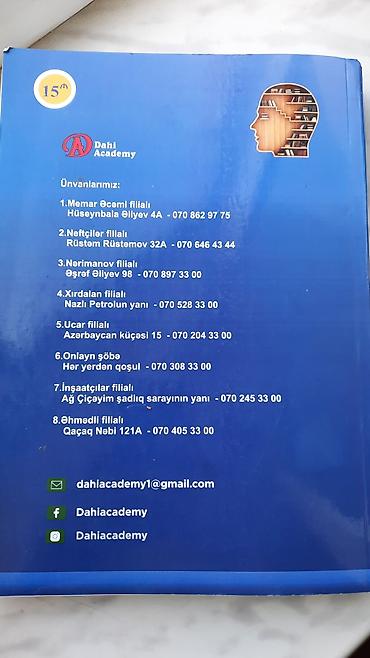 Тесты: Dahi akademinin kitabı.10 gündü almışıq.Uşağın vaxtə bura ilə uyğun — 3