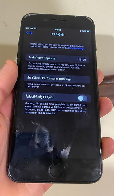 smart telefonlar: IPhone 7 Plus, Qara, Barmaq izi — 3