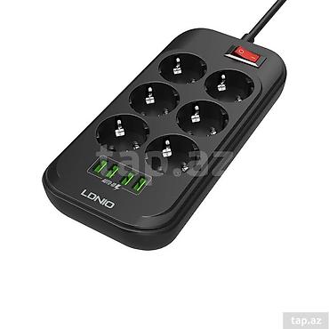 ✔ 6 AC priz + 4 USB port (5V/3.4A): Telefon, planşet və digər lalafo.az -da ✔ 6 AC priz + 4 USB port (5V/3.4A): Telefon, planşet və digər