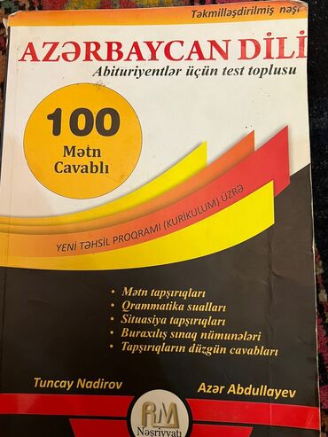 100 mətn kitabı: Abituriyenler ucun metn kitabi
10azn temiz