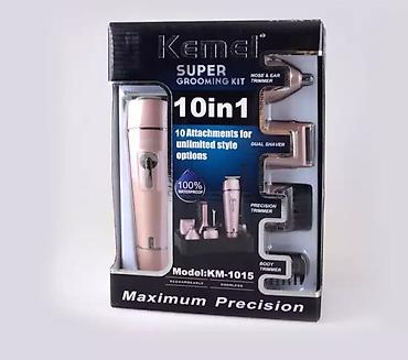 saç maşınları: Kemei 1015 - Trimmer dəsti 10in1 Təsviri:⬇️Keyfiyyətli Təraş aparatı — 4