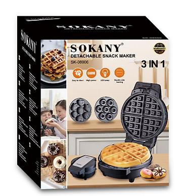 вафельница корндог: Многофункциональная вафельница 3 в 1 SOKANY SK-08006 — идеальный — 1