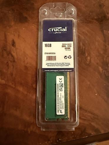 Operativ yaddaş (RAM) Crucial, 16 GB, 3200 Mhz, DDR4, PC üçün, Yeni