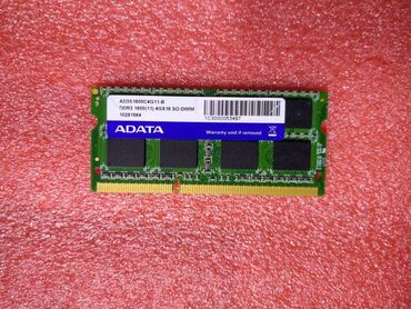ноутбук toshiba: Оперативная память, Б/у, ADATA, 4 ГБ, DDR3, 1600 МГц, Для ноутбука