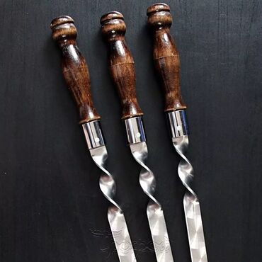 Şişlər: Təmiz nerj şişlər 70 sm taxta qulp. Paslanmaz şişlər həm tikə həm — 4