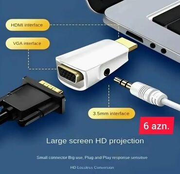 Audio və video kabellər: RCA-dan, AV-dən HDD-yə, HDMİ-yə, HDTV-yə ÇEVİRİCİ ( konvertor ) — 23
