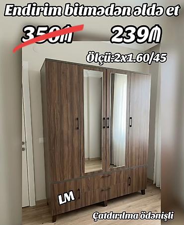 Dörd qapılı laminat dolab - Material: laminat - Dizayn: 4 qapı lalafo.az -da Dörd qapılı laminat dolab - Material: laminat - Dizayn: 4 qapı