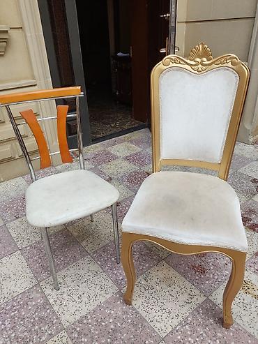 stul plastik: Klassik üslubda taxtalı stul - Dizayn: Barokko üslubunda oyma başlıq — 2