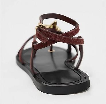 Basanoşka və səndəllər: Zara, Ölçü: 38, rəng - Qırmızı, Yeni — 4