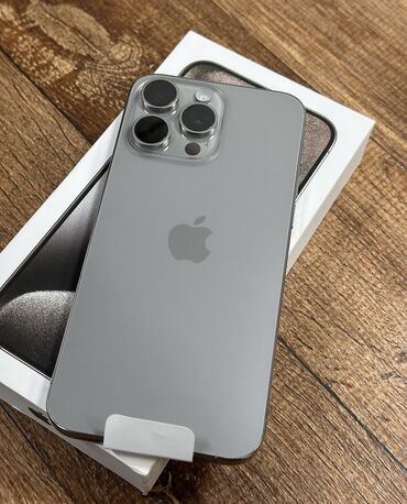 Apple iPhone: IPhone 15 Pro Max, Новый, 512 ГБ, Зарядное устройство, Защитное стекло, Кабель, 100 %