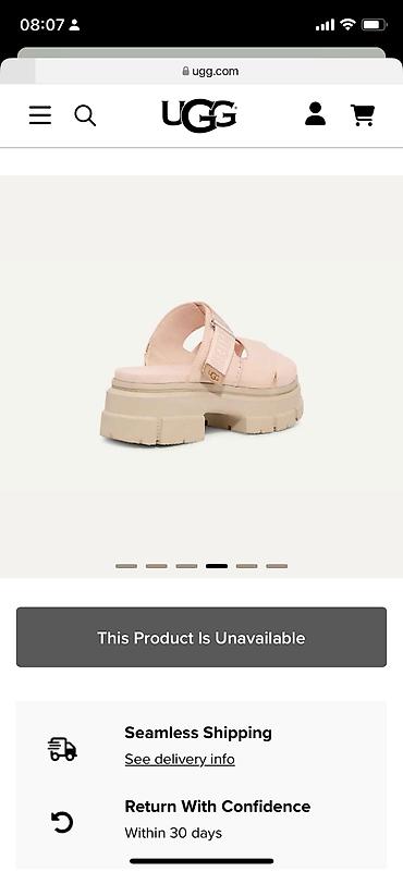 Босоножки, сандалии, шлепанцы: Чёрные кожаные сандалии UGG с толстой подошвой. Новые. 38 размер — 5