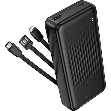 iphone cable: Power Bank BOROFONE BJ79A Clever power bank with 3 cables (20000mAh) — 1