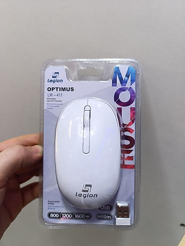 Настольные ПК и комплектующие: Legion OPTIMUS LW-411 simsiz optik siçan - Rəng: ağ - Bağlantı: 2.4 — 1