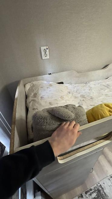 Двухъярусные детские кровати: Двухъярусная детская кровать, ЛДСП, цвет - Серый — 11