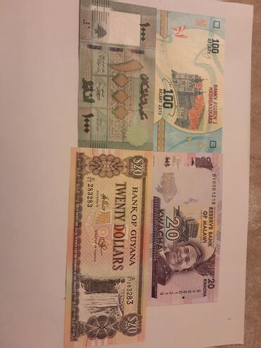 Əskinaslar: 1manatdan 5 manata kimiMəhsul: Dünyanın müxtəlif ölkələrinə aid paper — 9