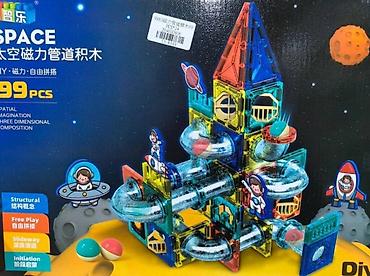 Магнитный конструктор с прозрачными трубами «SPACE» — набор для